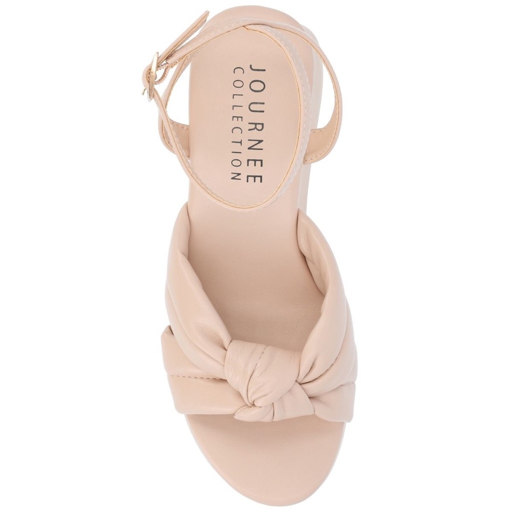 Journee Collection Women's Tan Platform Sandals - Picture 4 of 8